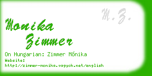 monika zimmer business card