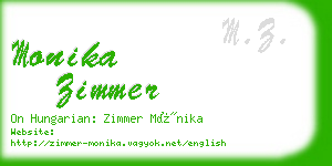 monika zimmer business card